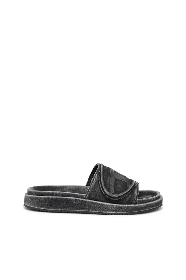 Sa-Slide D-Denim slides with embossed strap Diesel