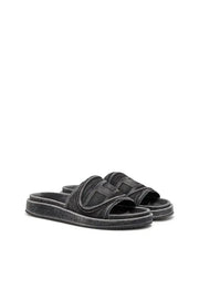 Sa-Slide D-Denim slides with embossed strap Diesel