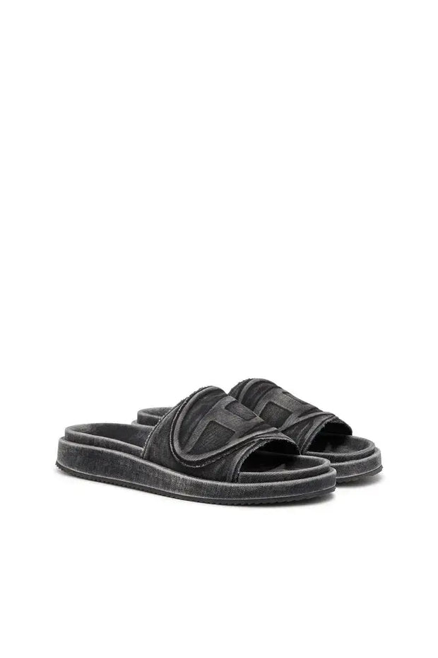 Sa-Slide D-Denim slides with embossed strap Diesel