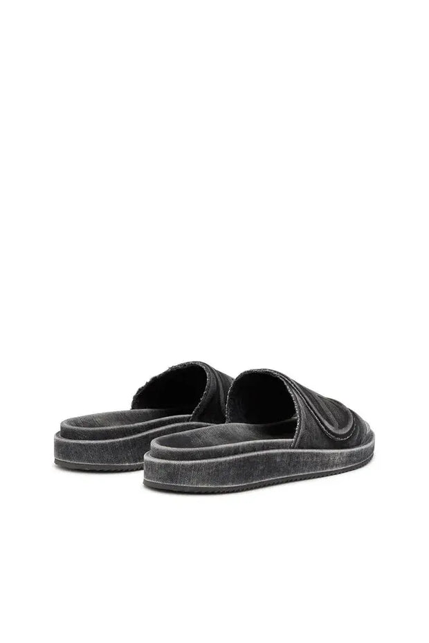 Sa-Slide D-Denim slides with embossed strap Diesel