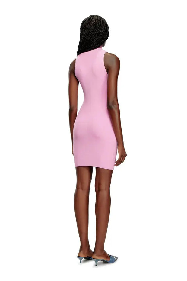 Short turtleneck dress in ribbed knit Diesel