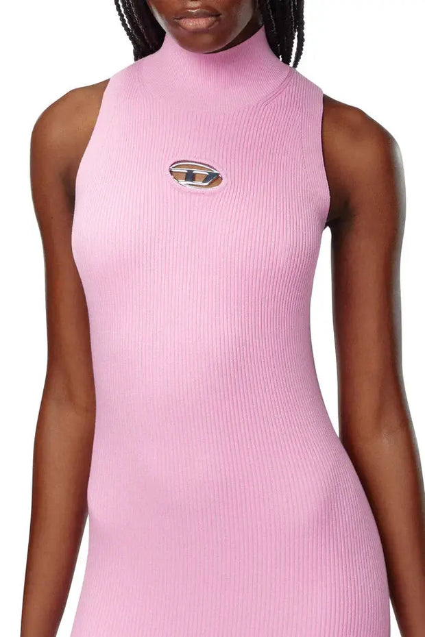 Short turtleneck dress in ribbed knit Diesel