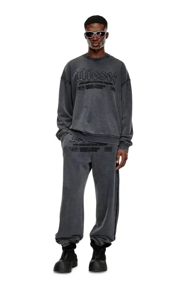 Track pants with embroidered logos Diesel