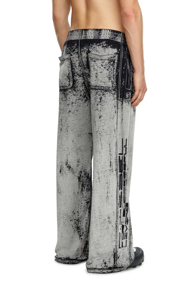 Track pants in burnout plated jersey Diesel