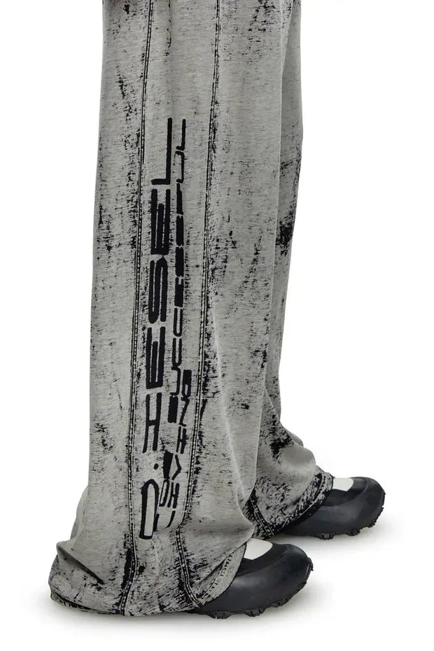Track pants in burnout plated jersey Diesel