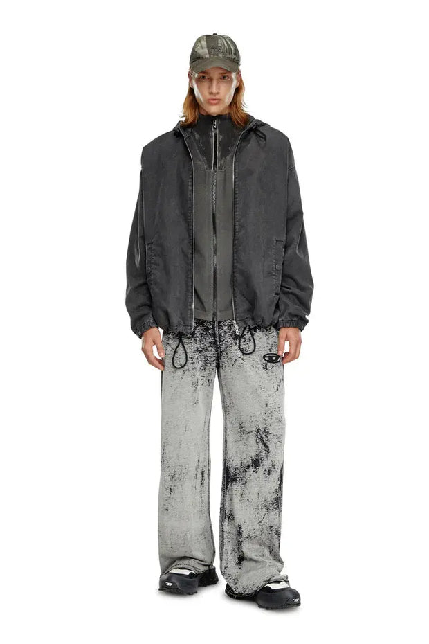 Track pants in burnout plated jersey Diesel
