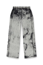 Track pants in burnout plated jersey Diesel