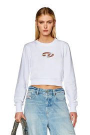 Cropped sweatshirt with cut-out logo Diesel