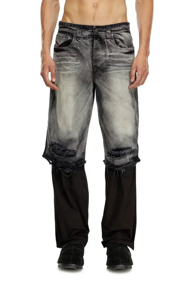 5-pocket pants with layered leg Diesel