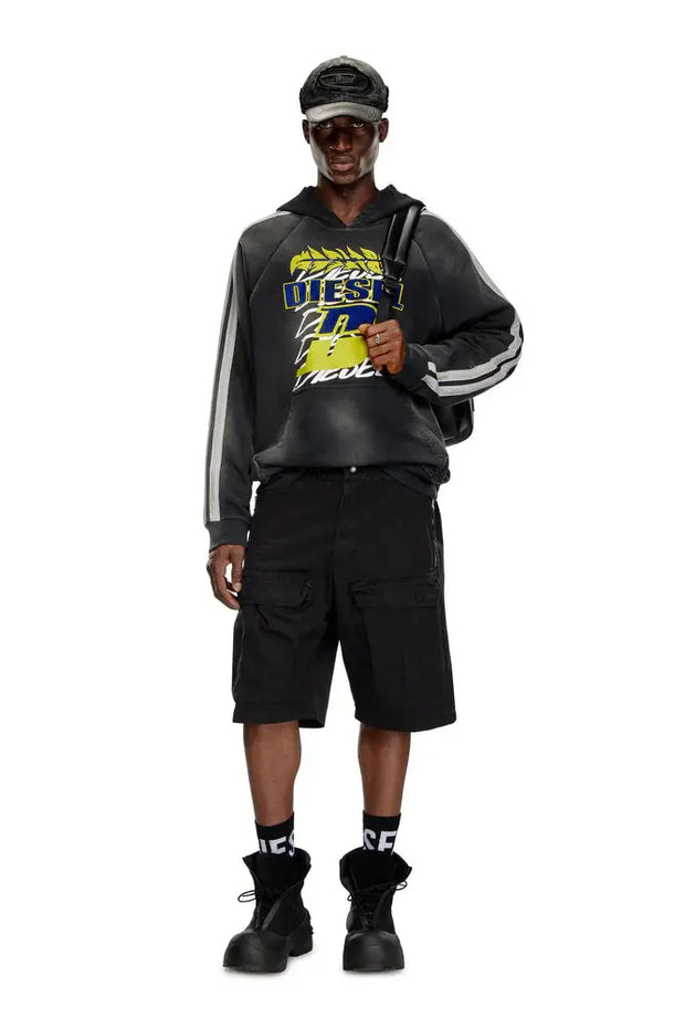 Cargo shorts in faded organic cotton Diesel