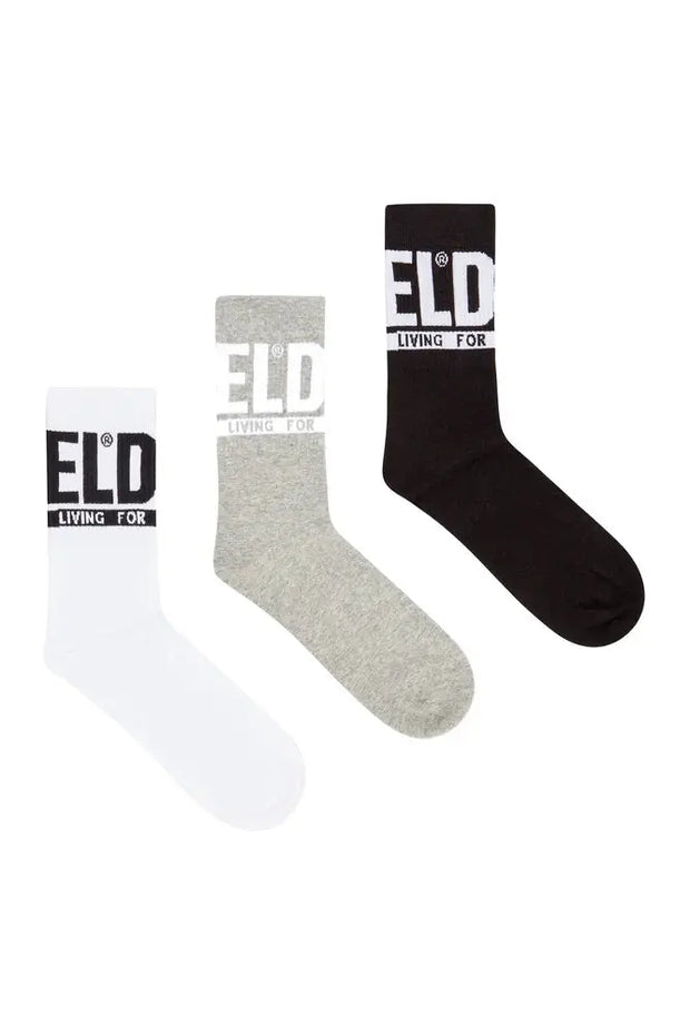 3-pack of logo cuff socks Diesel