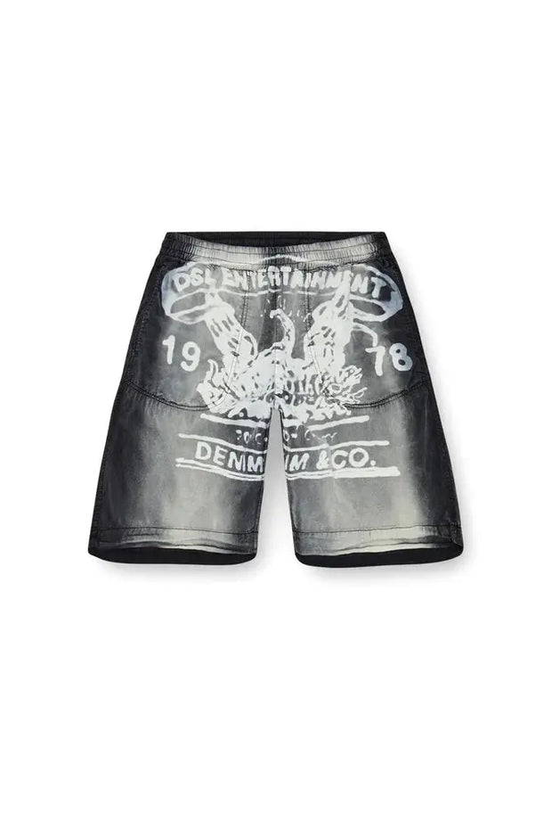 Faded shorts with archival print Diesel