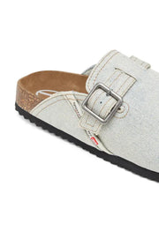 D-Woodstock-Mules in faded denim Diesel