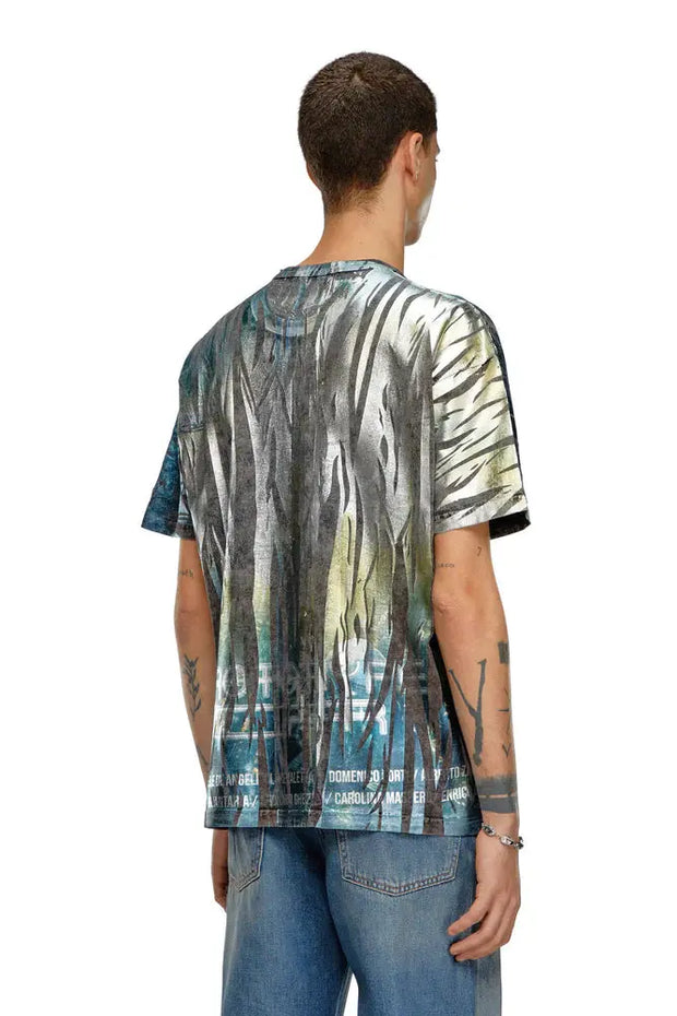 T-shirt with creased foil treatment Diesel