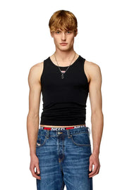 Tank top with mini D logo patch Diesel