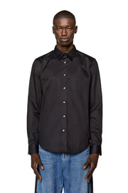 Micro-twill shirt with tonal embroidery Diesel