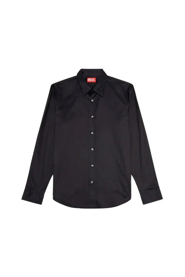 Micro-twill shirt with tonal embroidery Diesel