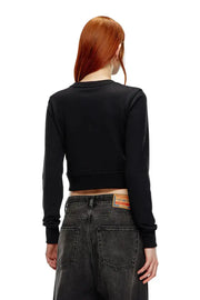 Cropped sweatshirt with cut-out logo Diesel