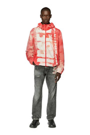 Watercolour-effect windbreaker with logo Diesel