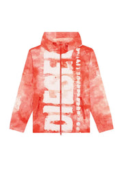 Watercolour-effect windbreaker with logo Diesel
