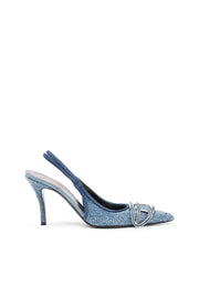 D-Venus-Slingback in rhinestone denim Diesel
