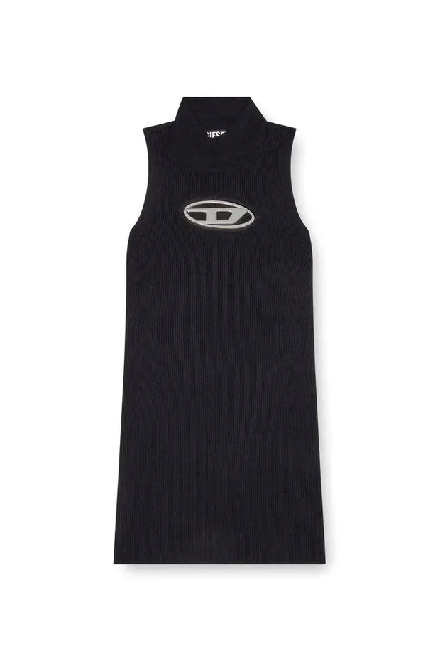 Short dress with cut-out and logo plaque Diesel