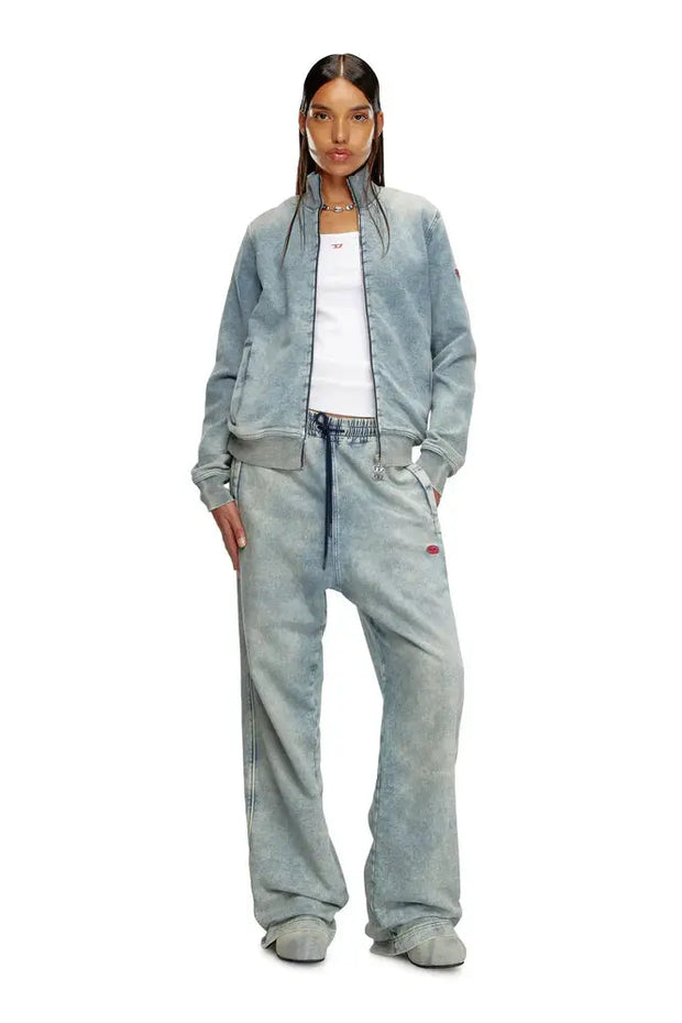 Zip-up sweater in Track Denim Diesel