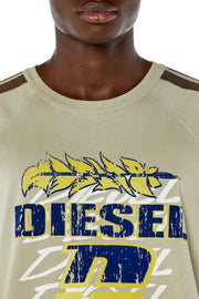 Faded T-shirt with flocked logo print Diesel