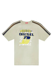 Faded T-shirt with flocked logo print Diesel
