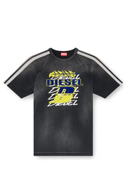 Faded T-shirt with flocked logo print Diesel