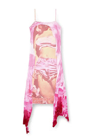 Midi dress with asymmetric overlay Diesel