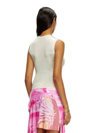 Metallic tank top with chest slit Diesel