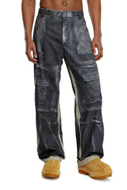 Twill trousers with cargo pant print Diesel