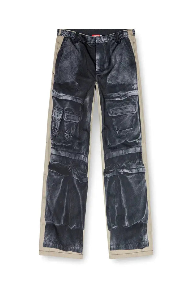 Twill trousers with cargo pant print Diesel