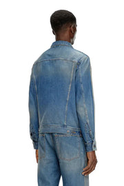 Trucker jacket in peel-off denim Diesel