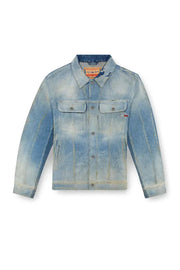 Trucker jacket in peel-off denim Diesel
