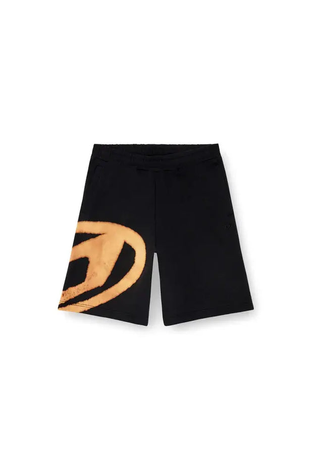 Sweat shorts with bleached logo Diesel