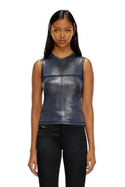 Metallic Tank Top With Chest Slit Diesel