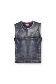 Metallic Tank Top With Chest Slit Diesel