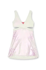 Short Cut-Out Dress In Metallic Jersey Diesel