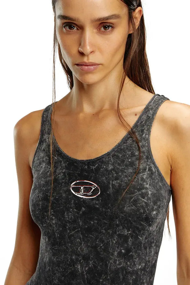 Maxi Dress In Marbled Stretch Jersey Diesel