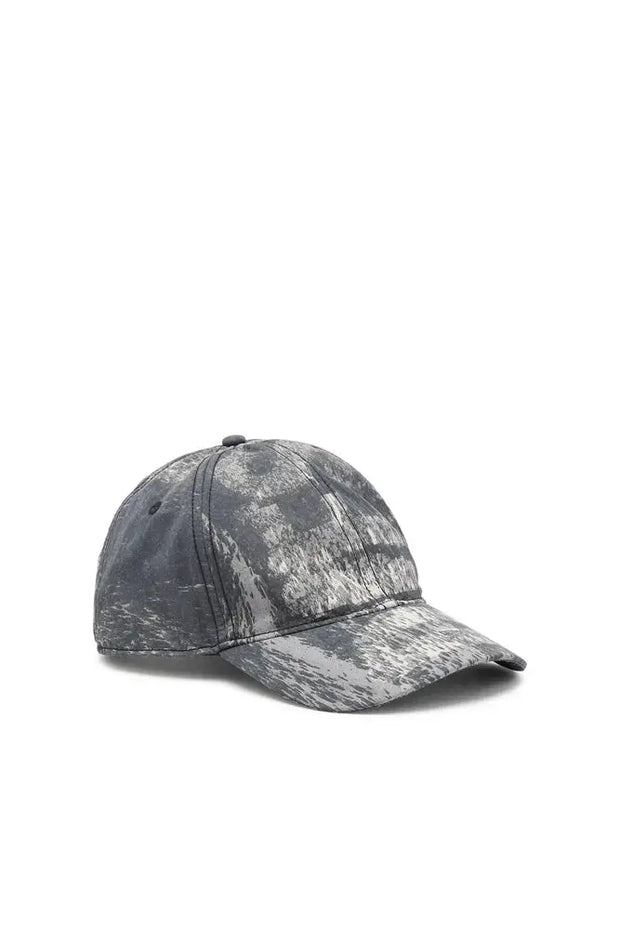 Wrinkled Nylon Cap With Rain-Camo Print Diesel