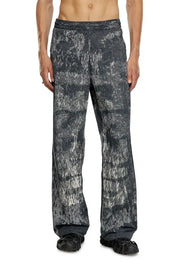 Printed Trousers In Wrinkled Nylon Diesel