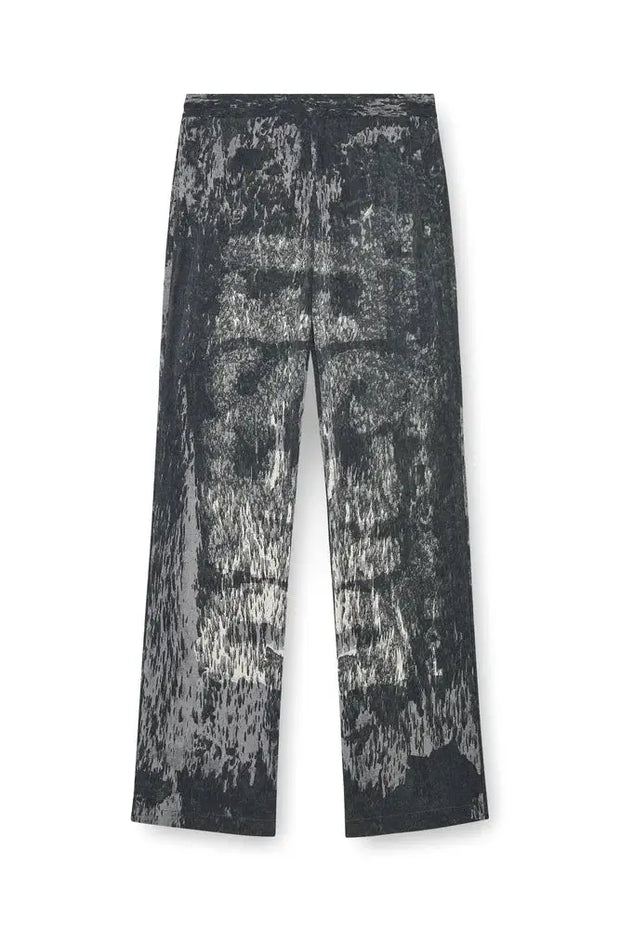 Printed Trousers In Wrinkled Nylon Diesel