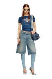 T-Shirt With Winged Diesel Foil Print Diesel