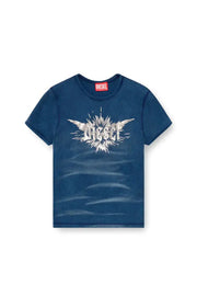 T-Shirt With Winged Diesel Foil Print Diesel