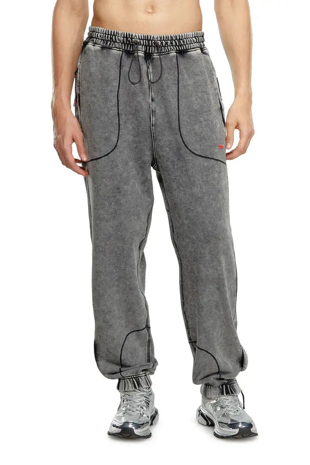Faded Track Pants With Toggle Waist Diesel