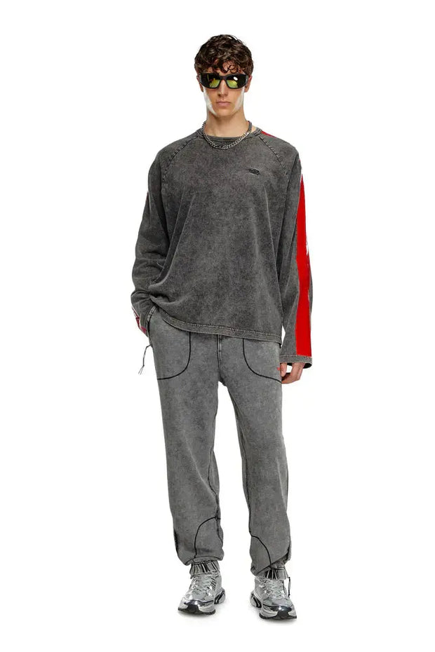 Faded Track Pants With Toggle Waist Diesel