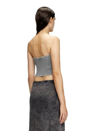 Knit Tube Top With Rusty-Look Oval D Diesel