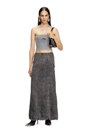 Knit Tube Top With Rusty-Look Oval D Diesel